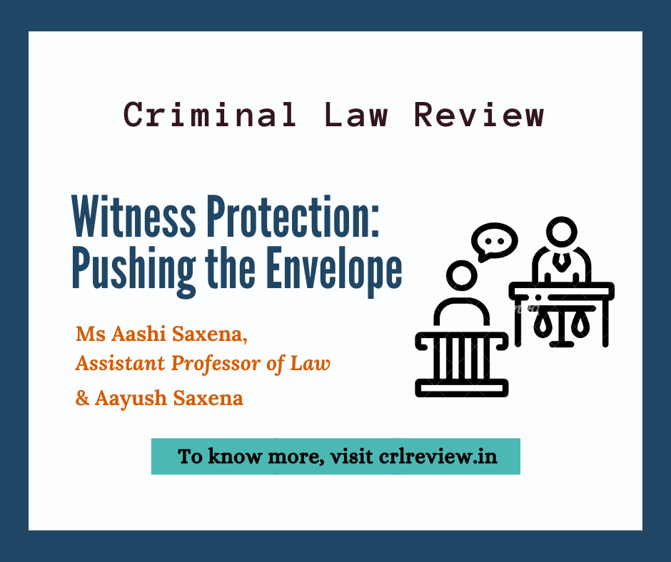 witness protection in india research paper